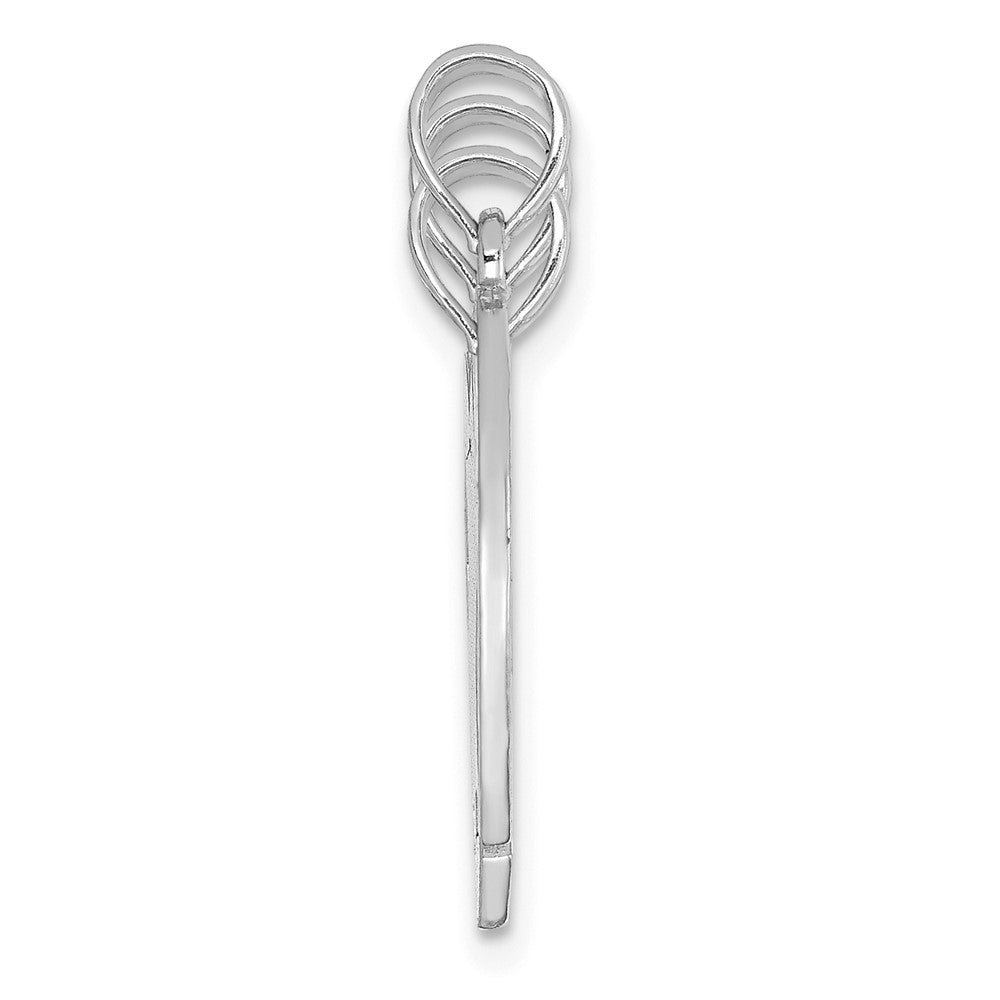14k White Gold Break-apart BIG SIS-MOM-LIL SIS Charm - Product Photo