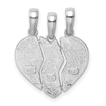 14k White Gold Break-apart BIG SIS-MOM-LIL SIS Charm - Product Photo