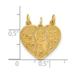 14k 3-piece Break-apart BIG SIS-SIS-LIL SIS Charm - Product Photo