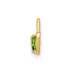 10K / 14K Yellow Gold 10ky August Synthetic Birthstone Heart Charm - Product Photo