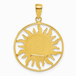 10K / 14K Yellow Gold Polished Sun with Moon & Star Charm - Product Photo
