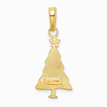 10K / 14K Yellow Gold Polished Christmas Tree Pendant - Product Photo