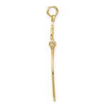 10K / 14K Yellow Gold Filigree Charm Holder - Product Photo