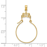 10K / 14K Yellow Gold Filigree Charm Holder - Product Photo