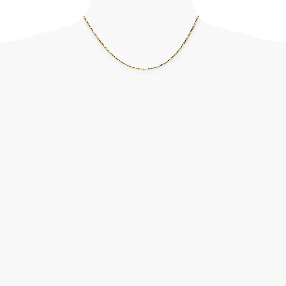 14K Yellow Gold 1.8mm Diamond-Cut Milano Rope Chain Necklace 16"-30" - Product Photo