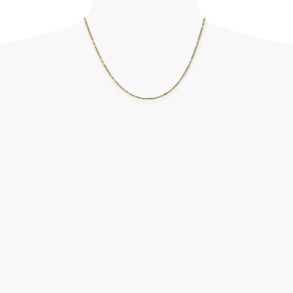 14K Yellow Gold 1.8mm Diamond-Cut Milano Rope Chain Necklace 16"-30" - Product Photo