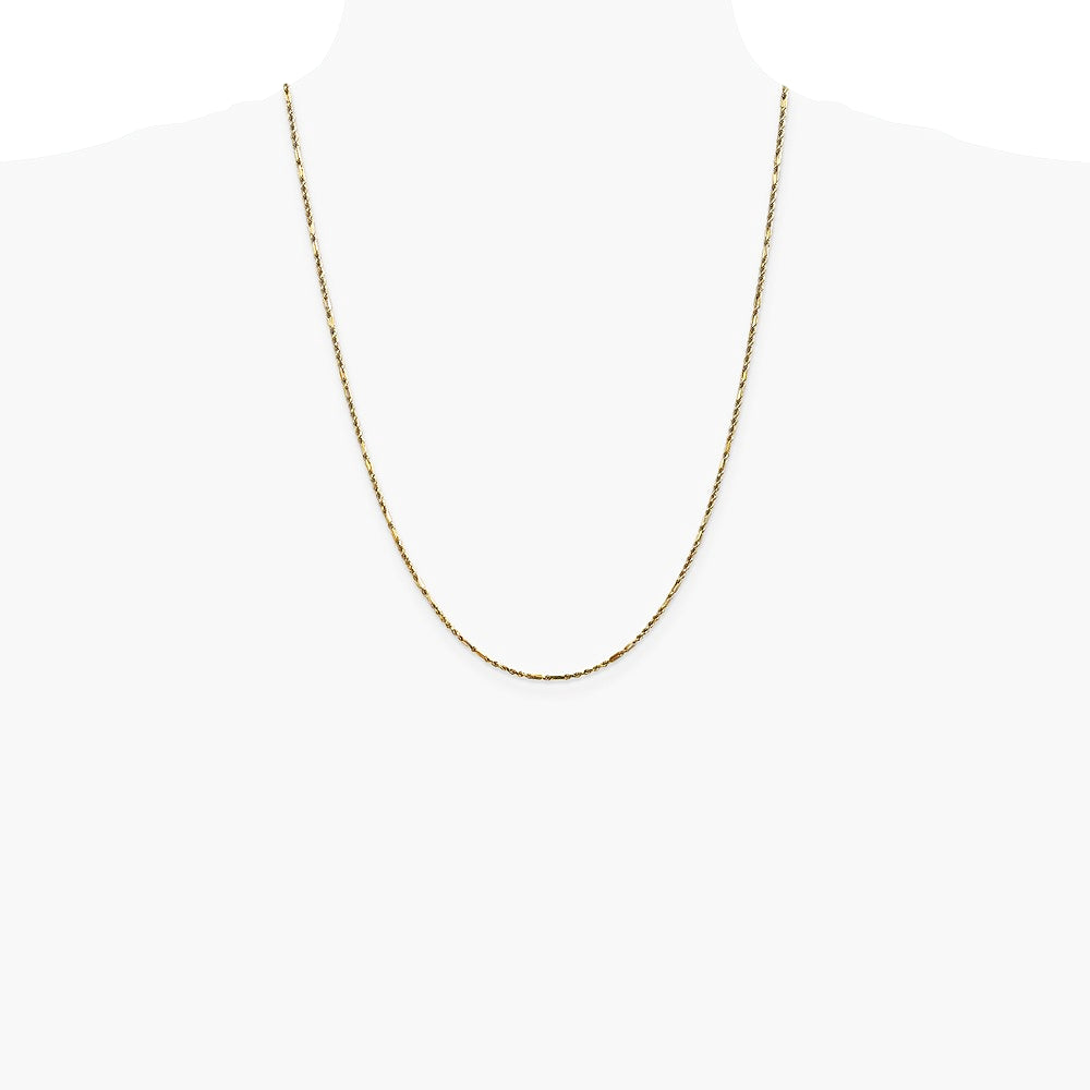 14K Yellow Gold 1.8mm Diamond-Cut Milano Rope Chain Necklace 16"-30" - Product Photo