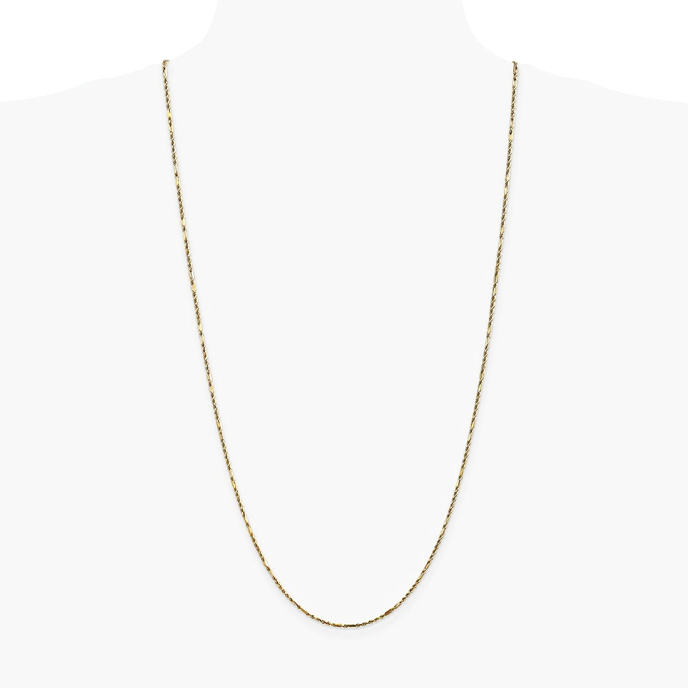 14K Yellow Gold 1.8mm Diamond-Cut Milano Rope Chain Necklace 16"-30" - Product Photo
