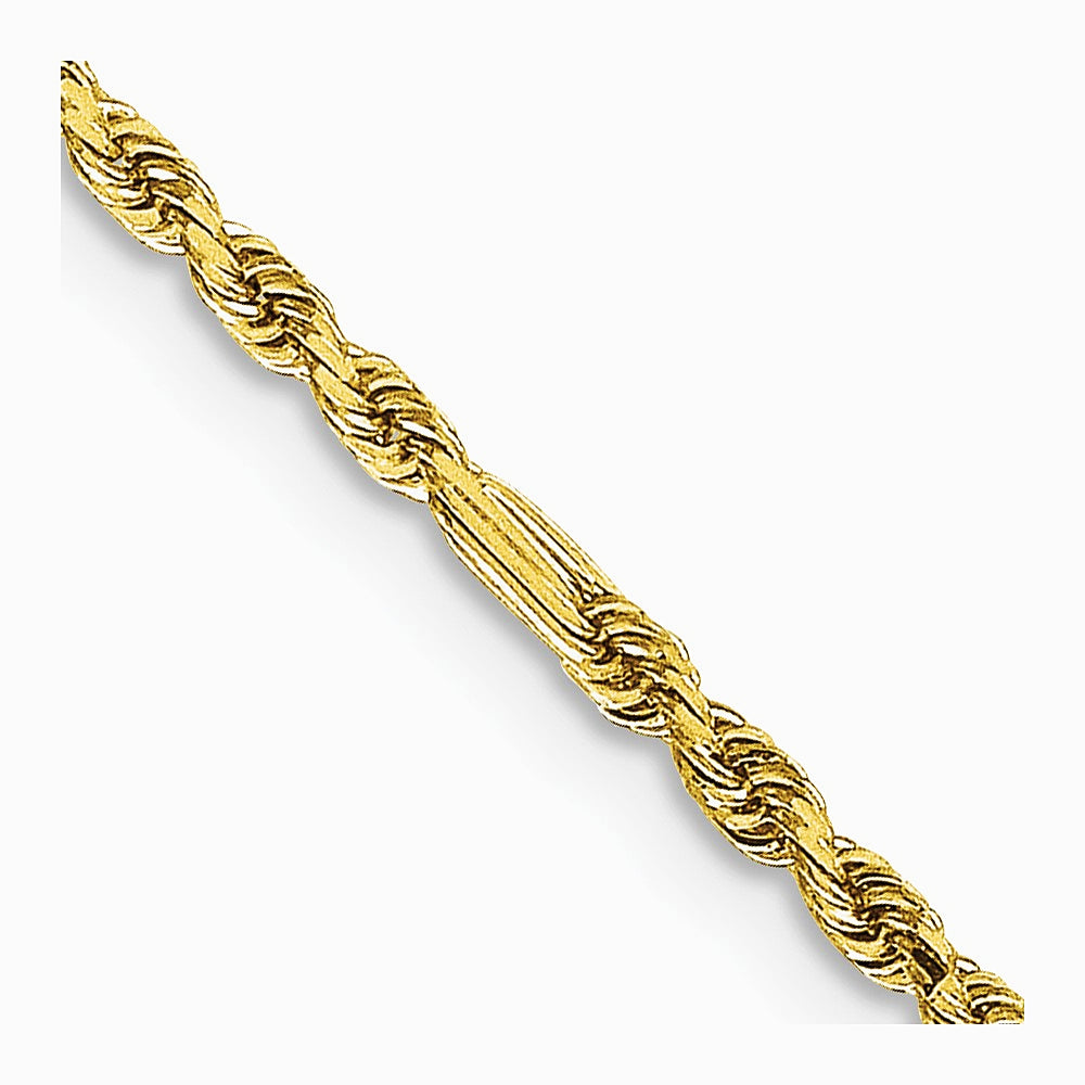 14K Yellow Gold 1.8mm Diamond-Cut Milano Rope Chain Necklace 16"-30" - Product Photo