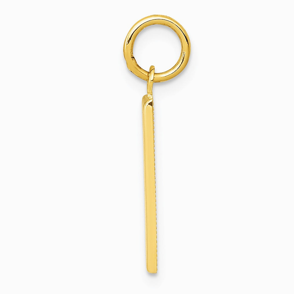 10K / 14K Yellow Gold Medium Polished Number 1 Charm - Product Photo