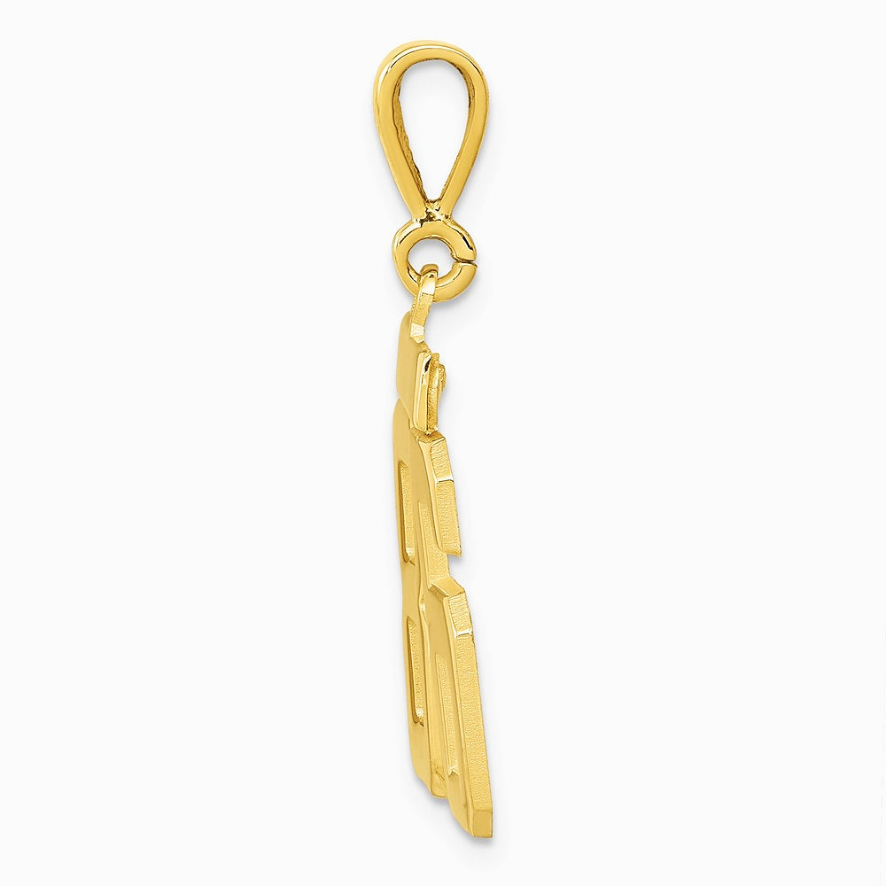 10K / 14K Yellow Gold Medium Polished Number 86 Charm - Product Photo