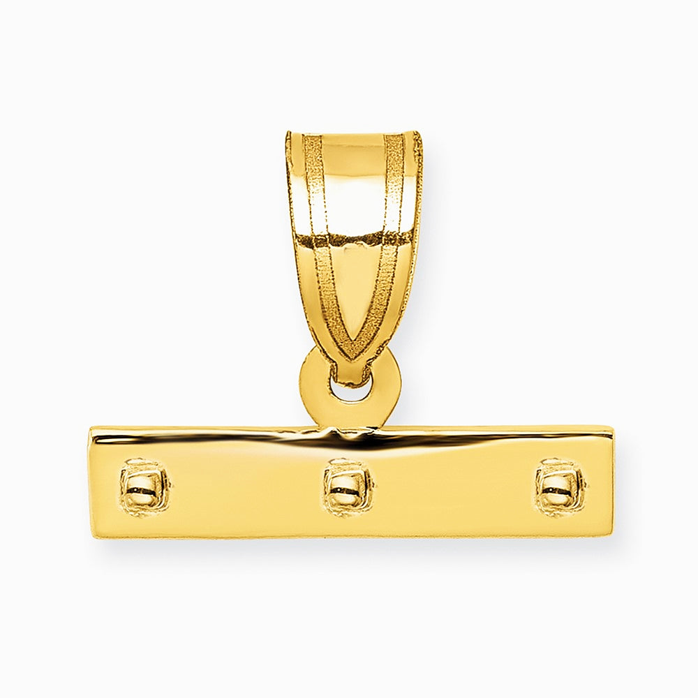 10K / 14K Yellow Gold 10ky Casted Medium Polished Top Charm - Product Photo