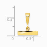 10K / 14K Yellow Gold 10ky Casted Medium Polished Top Charm - Product Photo