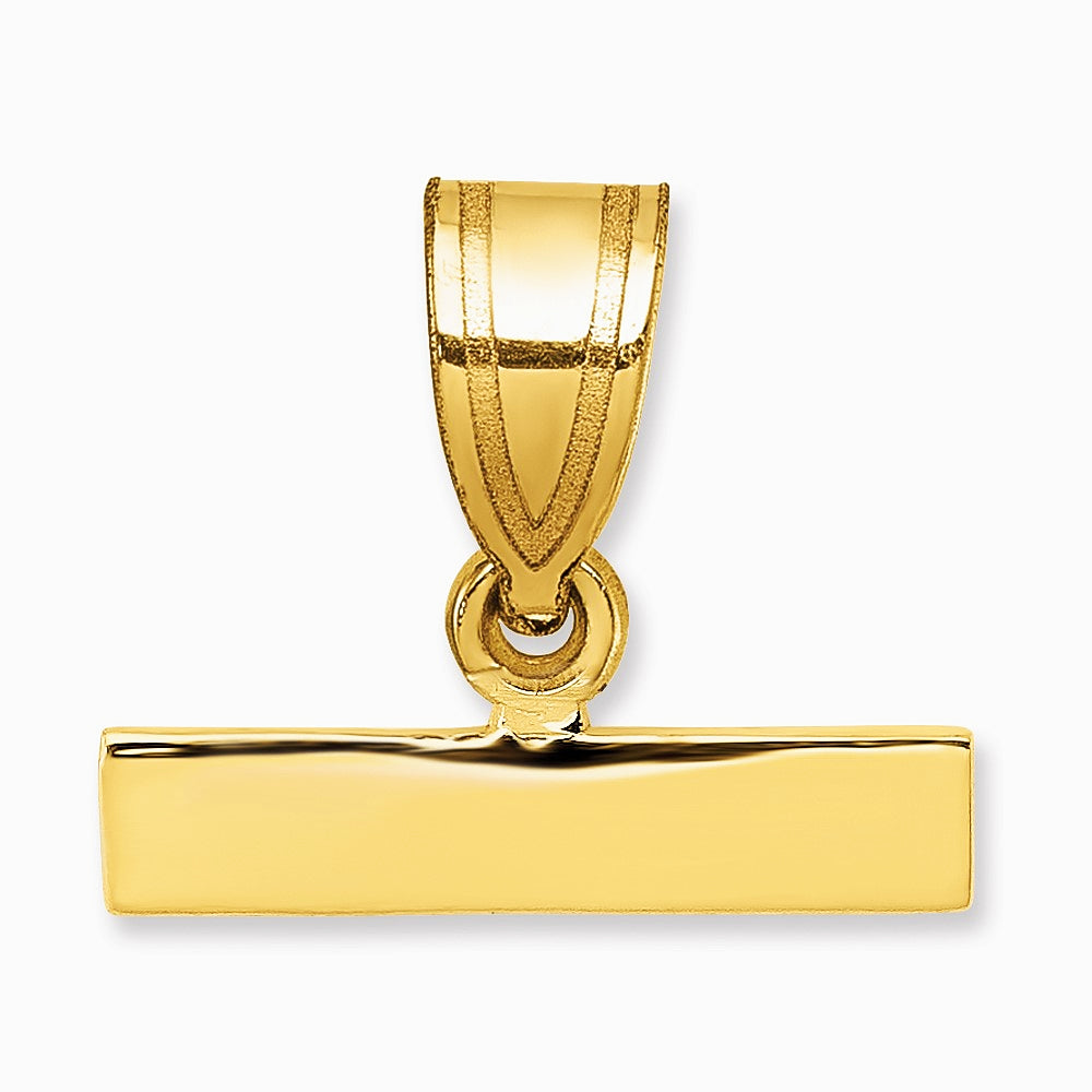 10K / 14K Yellow Gold 10ky Casted Medium Polished Top Charm - Product Photo