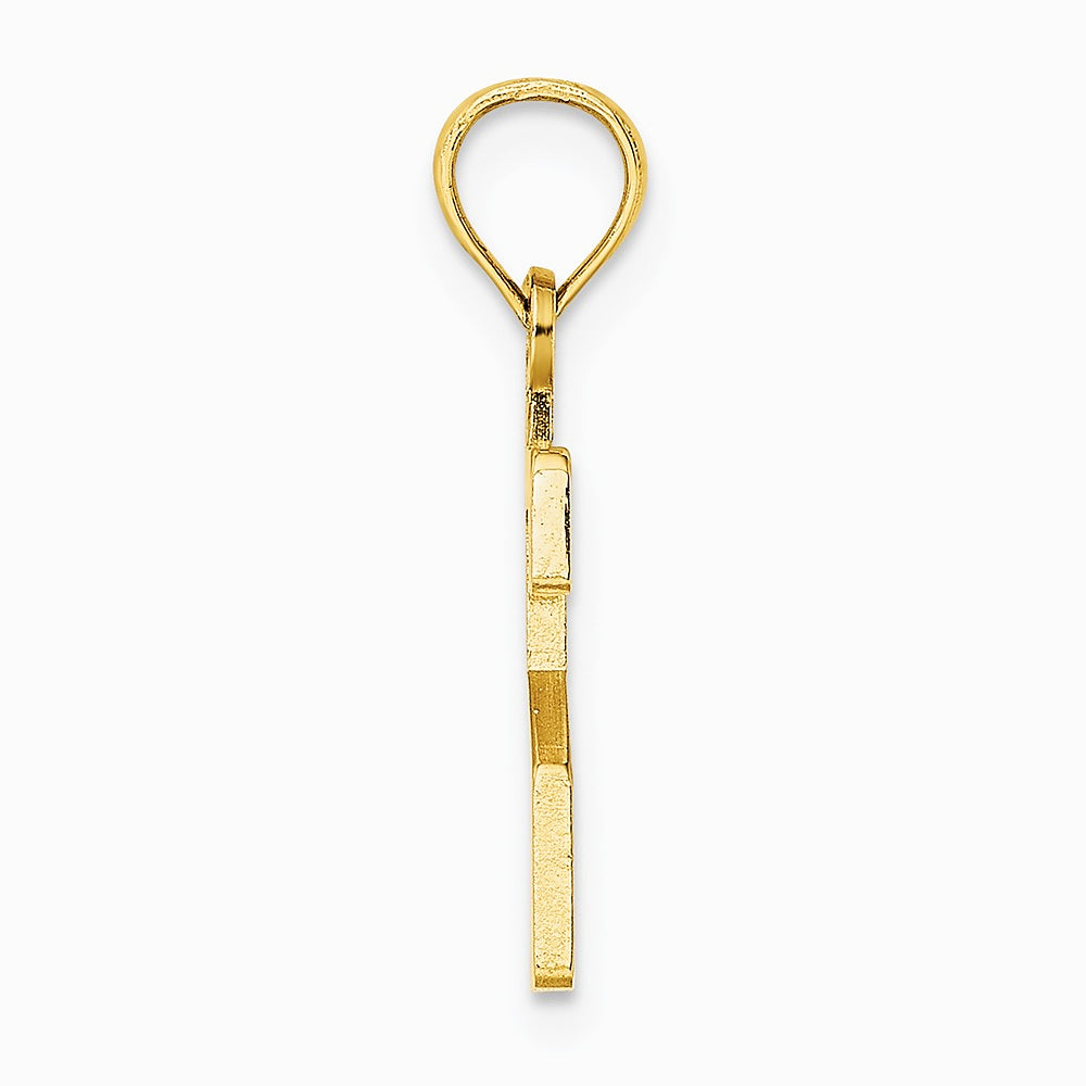 10K / 14K Yellow Gold Number 2 Block Charm - Product Photo