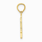 10K / 14K Yellow Gold Number 4 Block Charm - Product Photo