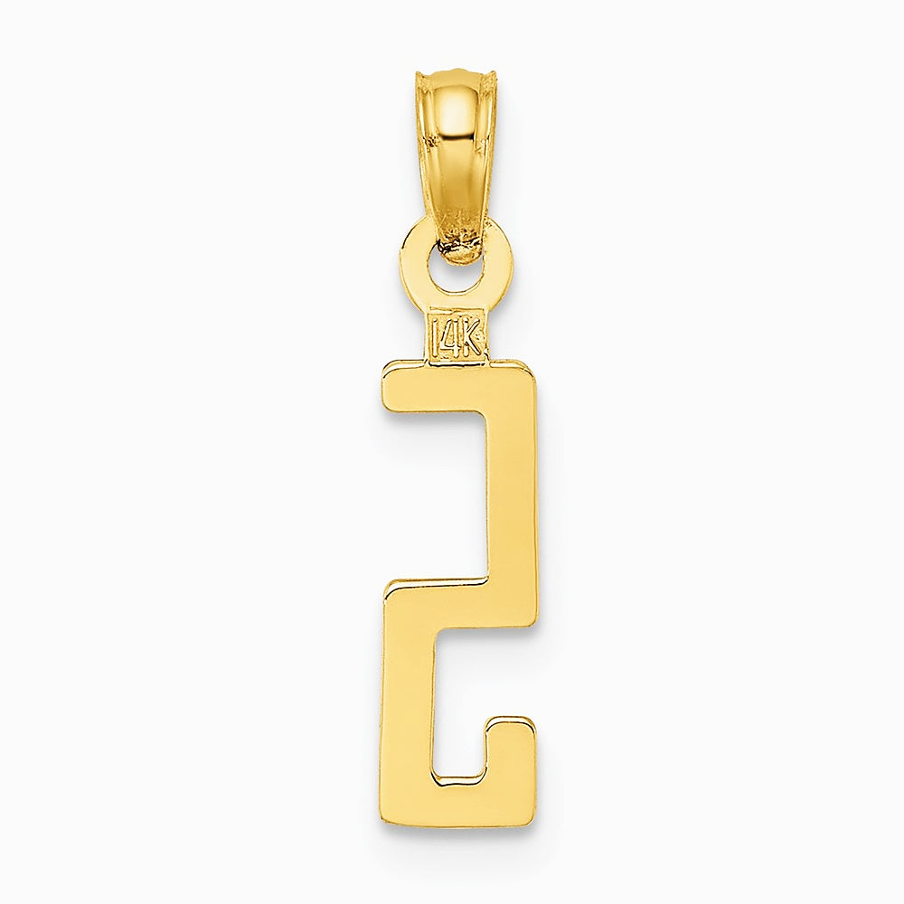 10K / 14K Yellow Gold Number 5 Block Charm - Product Photo