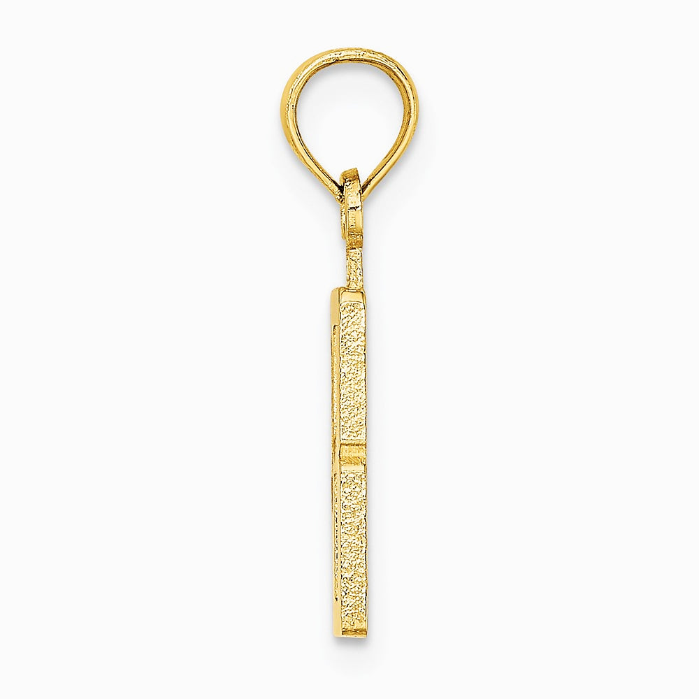 10K / 14K Yellow Gold Number 8 Block Charm - Product Photo