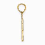 10K / 14K Yellow Gold Number 9 Block Charm - Product Photo