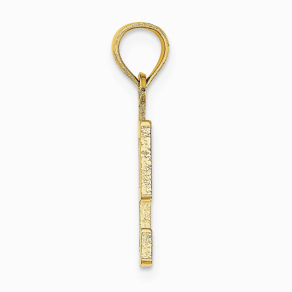 10K / 14K Yellow Gold Number 9 Block Charm - Product Photo