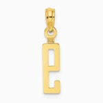 10K / 14K Yellow Gold Number 9 Block Charm - Product Photo