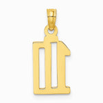 10K / 14K Yellow Gold Number 10 Pendant - Product Photo