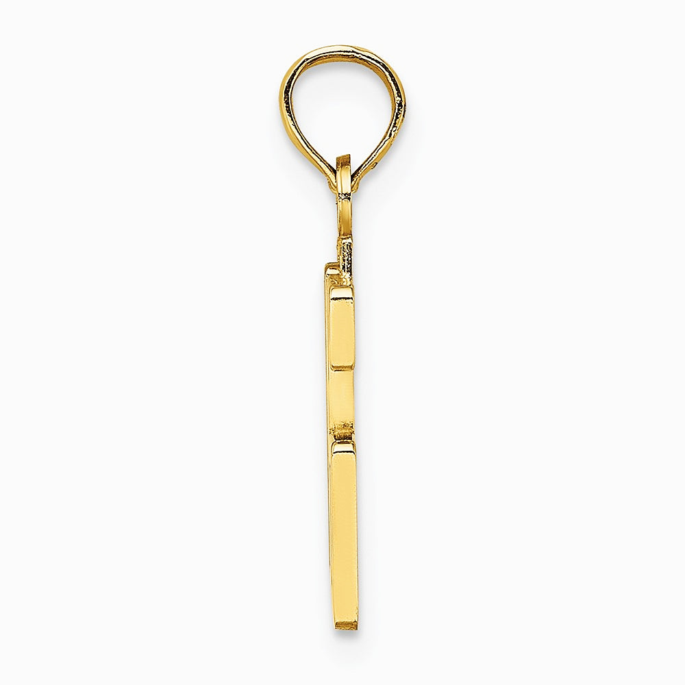10K / 14K Yellow Gold Number 16 Pendant - Product Photo