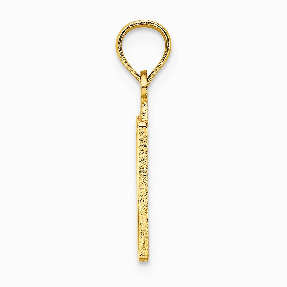 10K / 14K Yellow Gold Number 50 Pendant - Product Photo