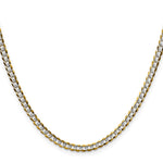 14k 3.7mm Lightweight PavÃ© Flat Cuban Chain - Product Photo