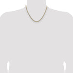 14k 3.7mm Lightweight PavÃ© Flat Cuban Chain - Product Photo