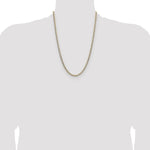 14k 3.7mm Lightweight PavÃ© Flat Cuban Chain - Product Photo