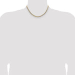 14k 4.7mm Lightweight PavÃ© Flat Cuban Chain - Product Photo