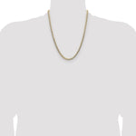 14k 4.7mm Lightweight PavÃ© Flat Cuban Chain - Product Photo