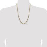 14k 4.7mm Lightweight PavÃ© Flat Cuban Chain - Product Photo