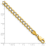 14k 4.7mm Lightweight PavÃ© Flat Cuban Chain - Product Photo