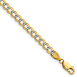 14k 4.7mm Lightweight PavÃ© Flat Cuban Chain - Product Photo