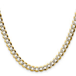 14k 5.9mm Lightweight PavÃ© Flat Cuban Chain - Product Photo