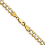 14k 5.9mm Lightweight PavÃ© Flat Cuban Chain - Product Photo