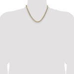 14k 5.9mm Lightweight PavÃ© Flat Cuban Chain - Product Photo