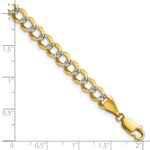 14k 5.9mm Lightweight PavÃ© Flat Cuban Chain - Product Photo