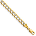 14k 5.9mm Lightweight PavÃ© Flat Cuban Chain - Product Photo