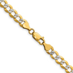 14k 7.2mm Lightweight PavÃ© Flat Cuban Chain - Product Photo