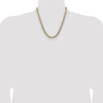 14k 7.2mm Lightweight PavÃ© Flat Cuban Chain - Product Photo