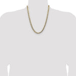 14k 7.2mm Lightweight PavÃ© Flat Cuban Chain - Product Photo