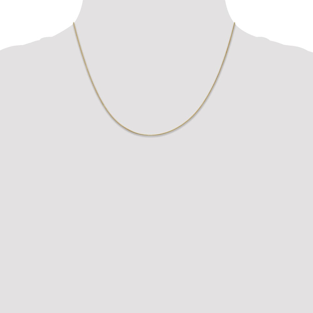14k .5mm Box with Spring Ring Clasp Chain - Product Photo