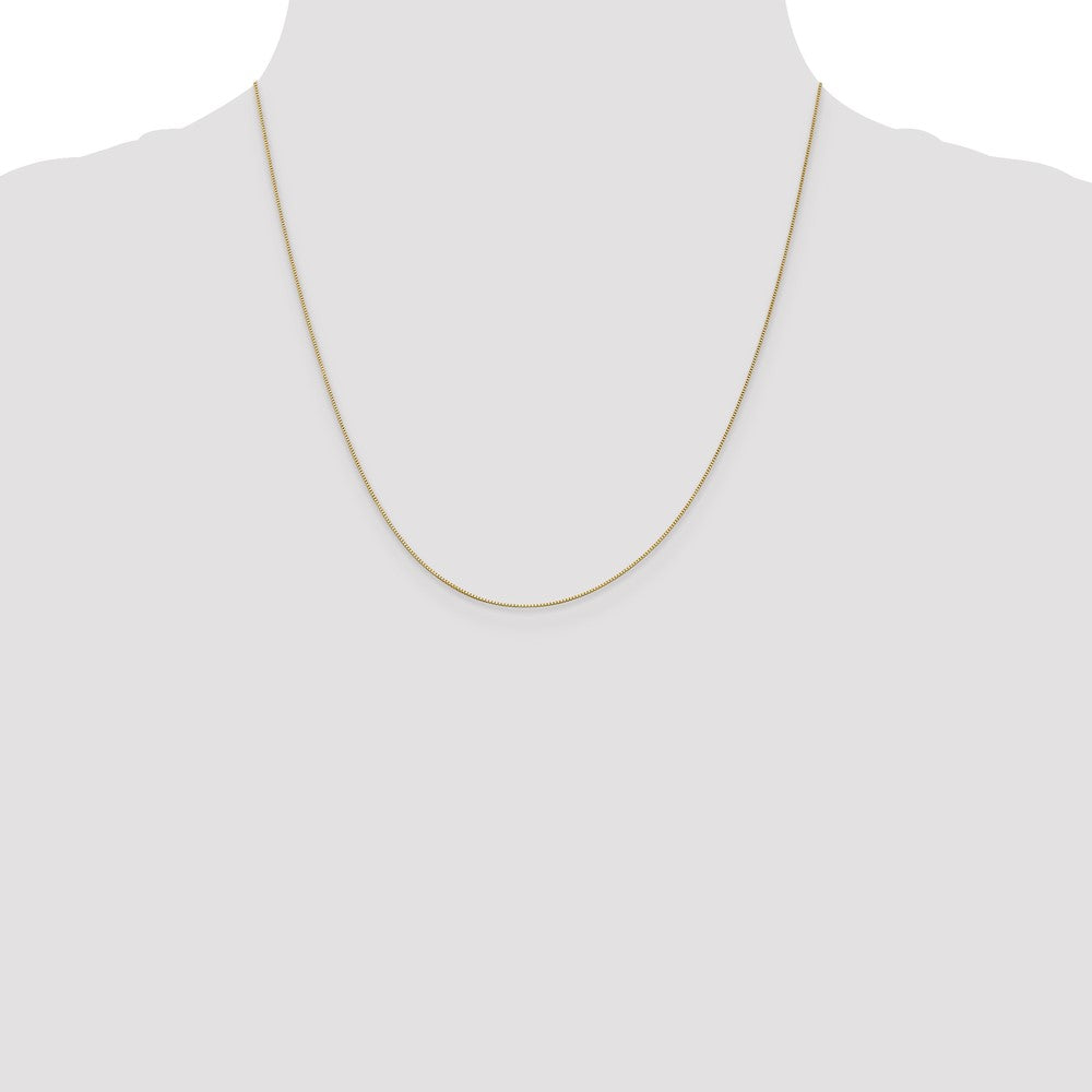14k .5mm Box with Spring Ring Clasp Chain - Product Photo