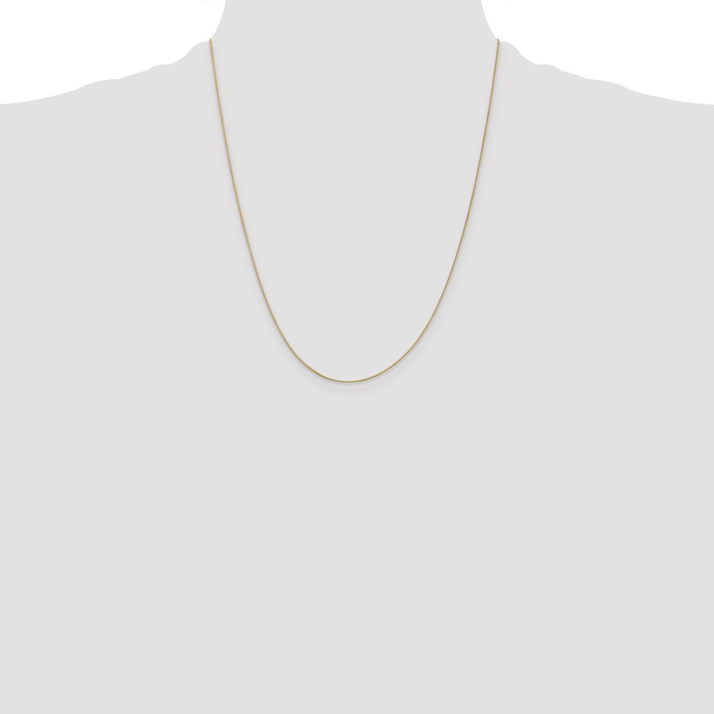 14k .5mm Box with Spring Ring Clasp Chain - Product Photo