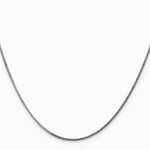 14K White Gold 1.3mm Curb Pendant Chain Necklace 16"-24" - Product Photo