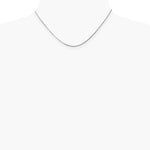 14K White Gold 1.3mm Curb Pendant Chain Necklace 16"-24" - Product Photo
