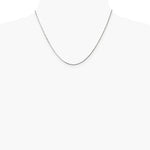 14K White Gold 1.3mm Curb Pendant Chain Necklace 16"-24" - Product Photo